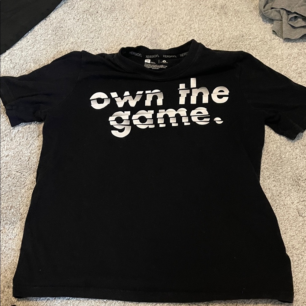Xersion Black T-Shirt with White Text - Picture 3 of 3